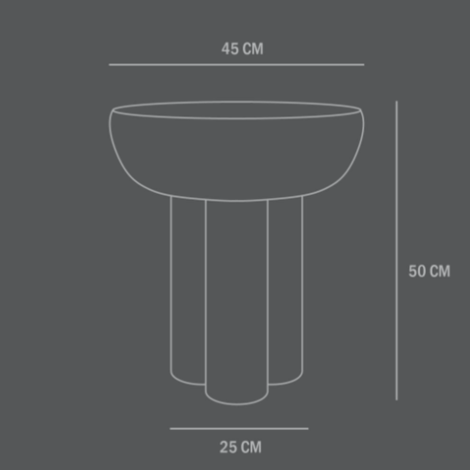Crown, Tall | Side Table Smoked Desert
