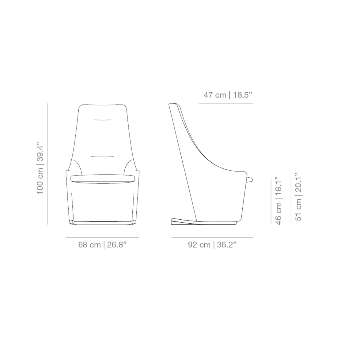 Nagi, High Backrest | Chair