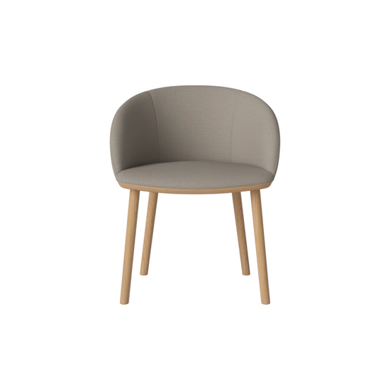 BOLIA Join Dining Chair Oiled Oak and Dark Beige Front