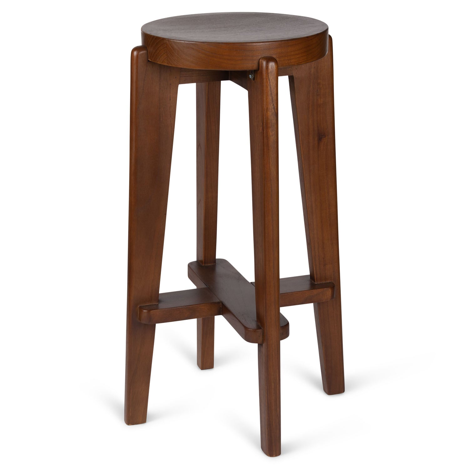 High Bar stool Wood DT.W.19. - Dark Brown