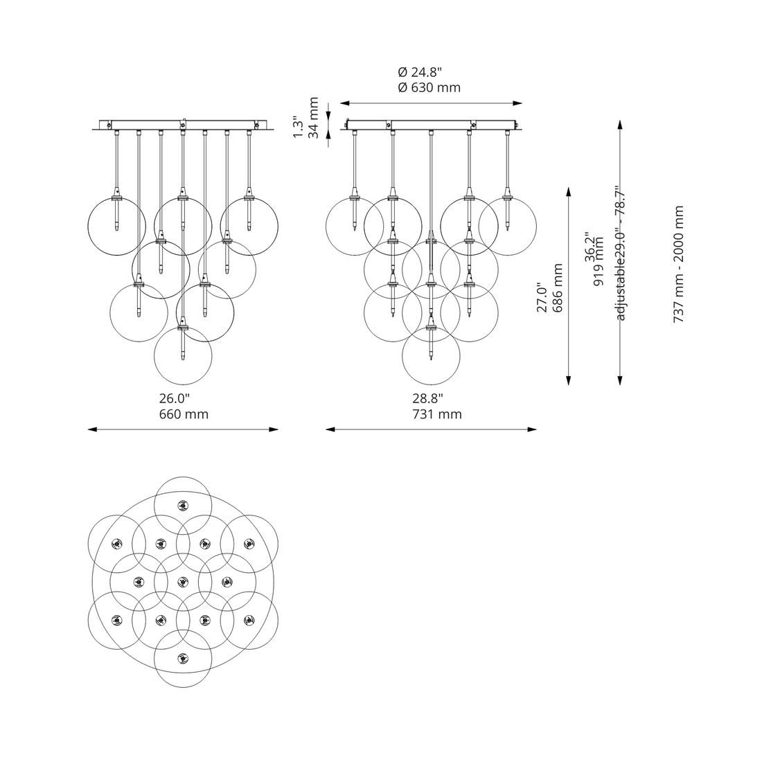 Cluster 13 | Chandelier