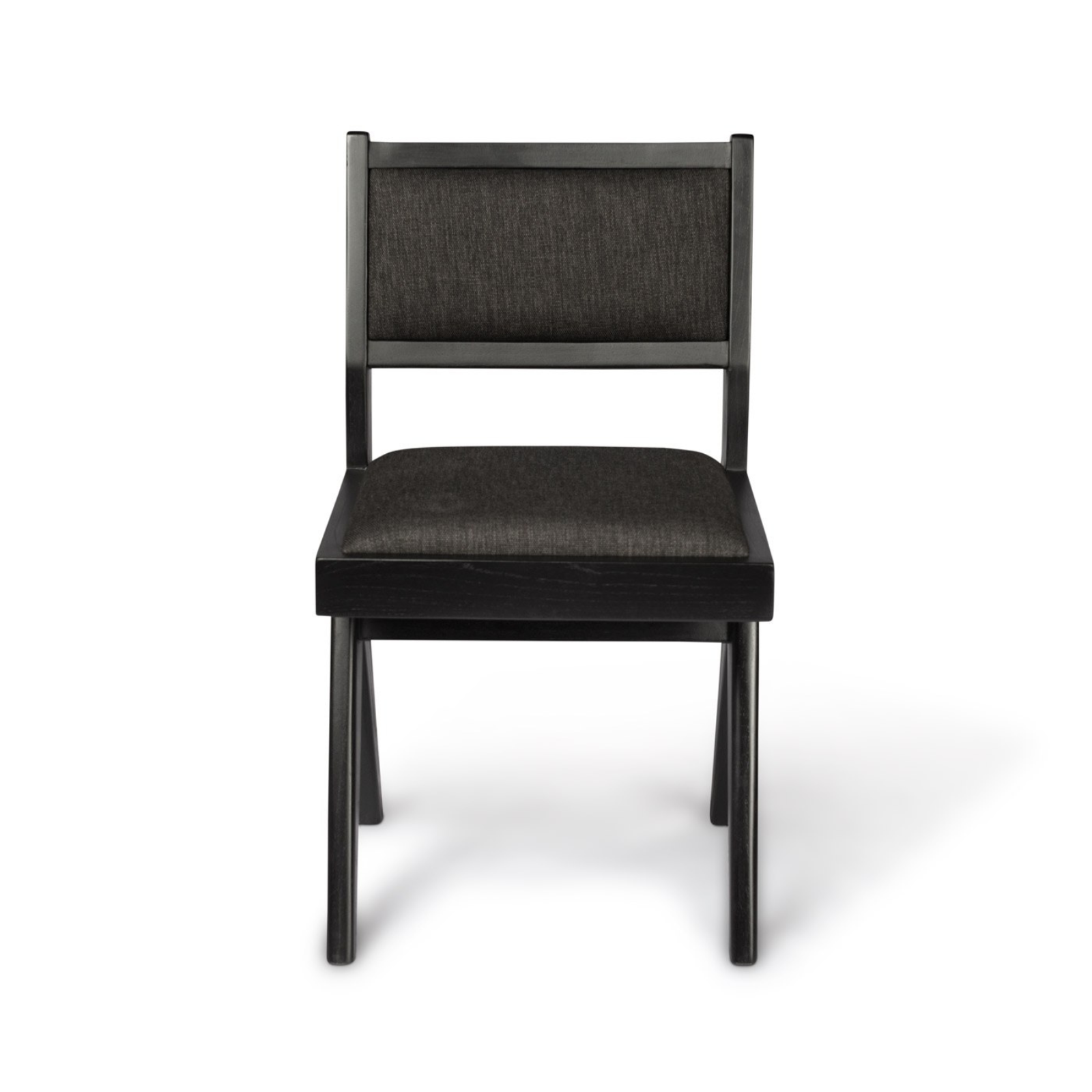 DETJER Dining Chair Upholstered in Charcoal Black