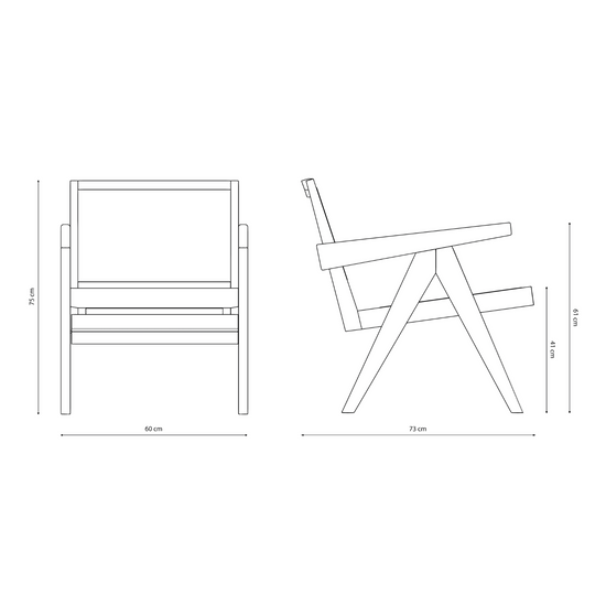 DETJER Easy Lounge Chair Dimensions