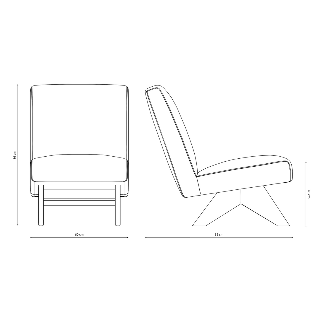 DETJER Easy Lounge Sofa Dimensions