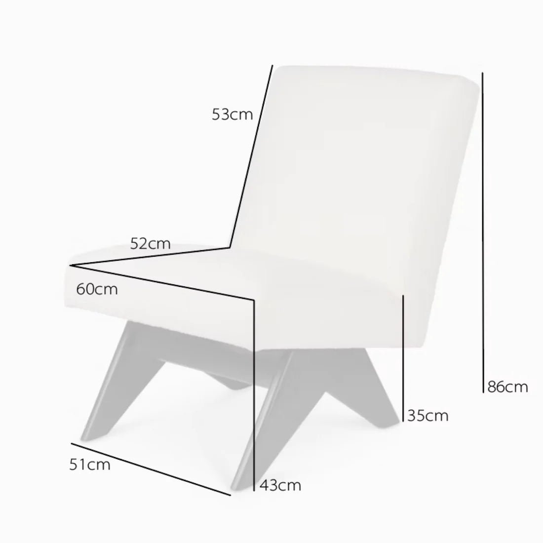 DETJER Easy Lounge Sofa Dimensions of Chair