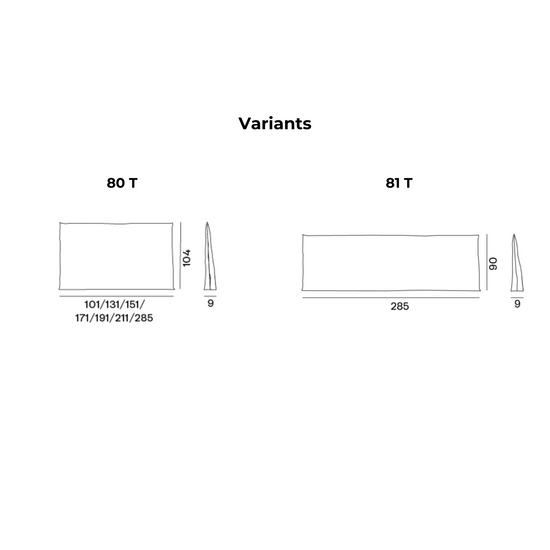 GERVASONI Ghost Headboard Dimensions