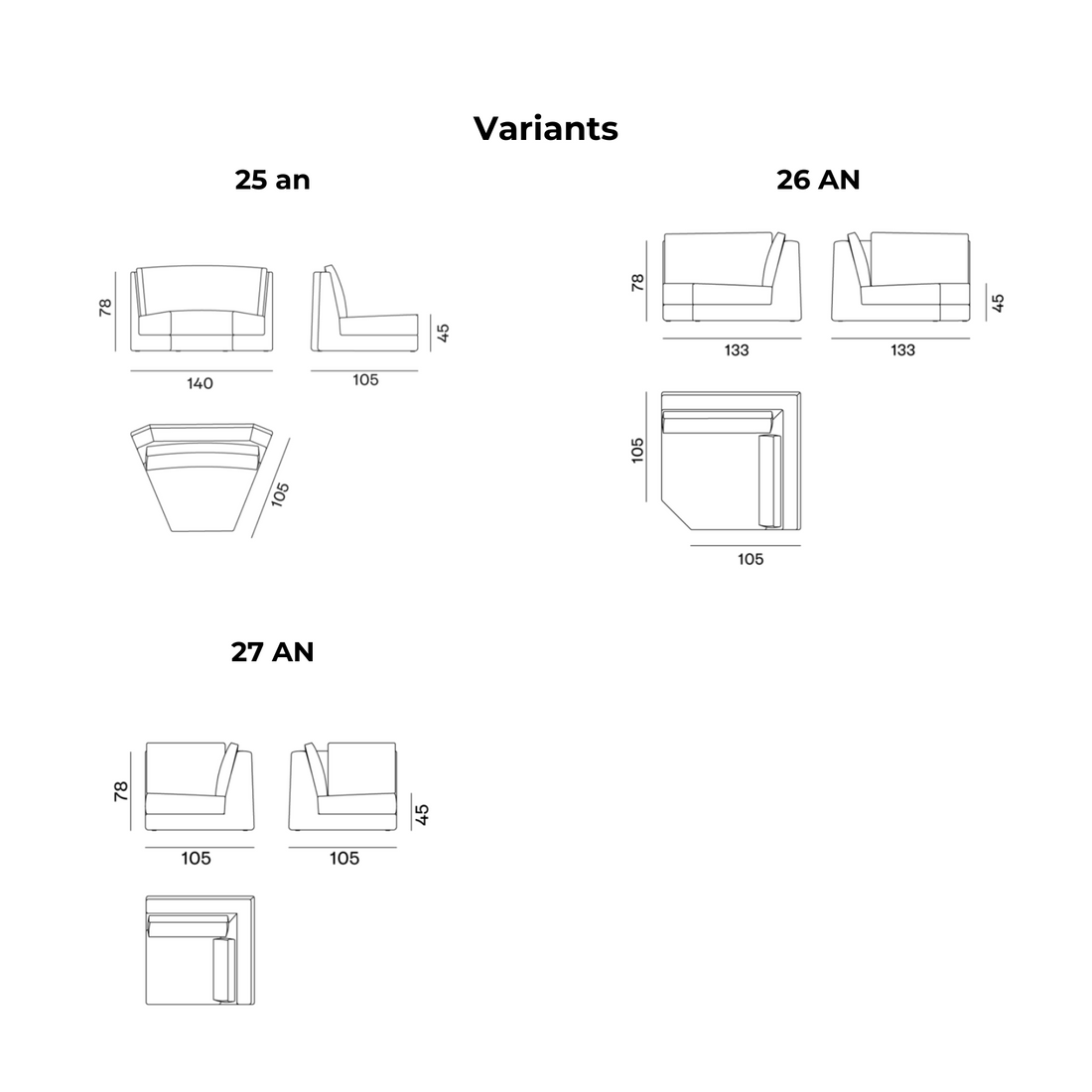 GERVASONI Loll Modular Sofa Variants