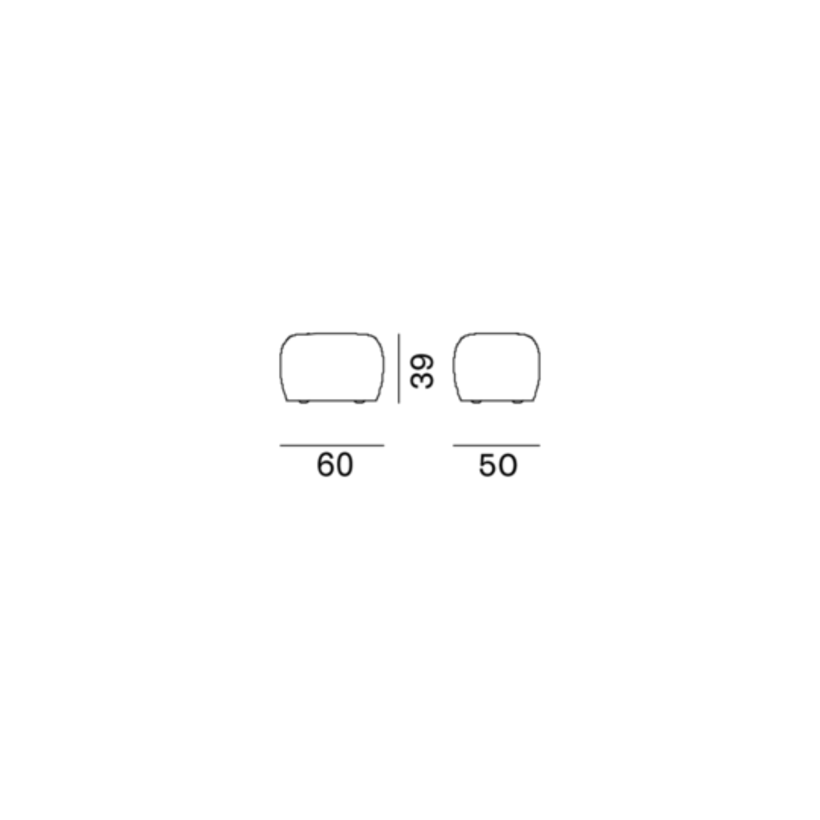 GERVASONI Ottoman Loll 08 Dimensions