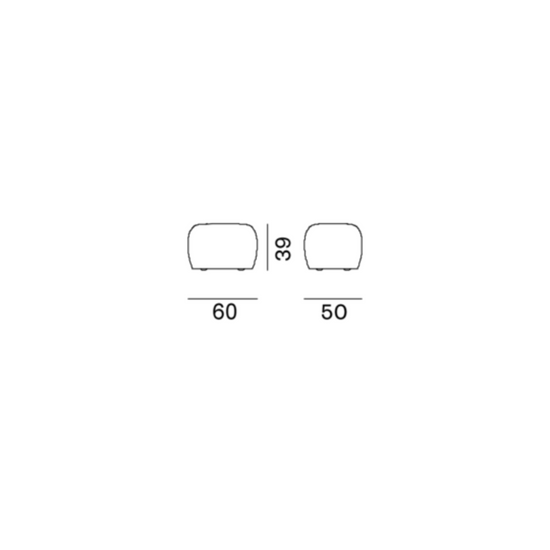 GERVASONI Ottoman Loll 08 Dimensions