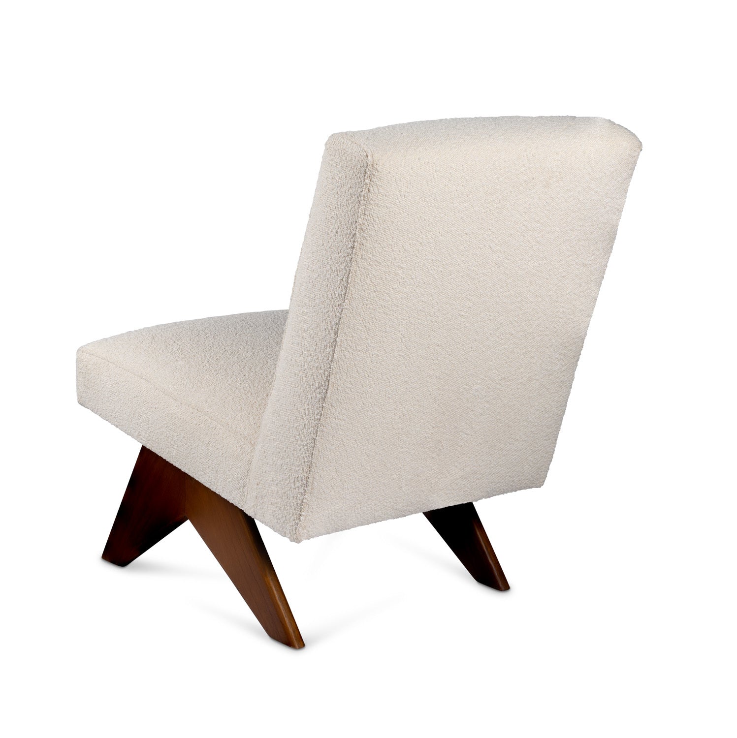 Easy Lounge Armless Sofa Eugene - Boucle creme - Brown frame