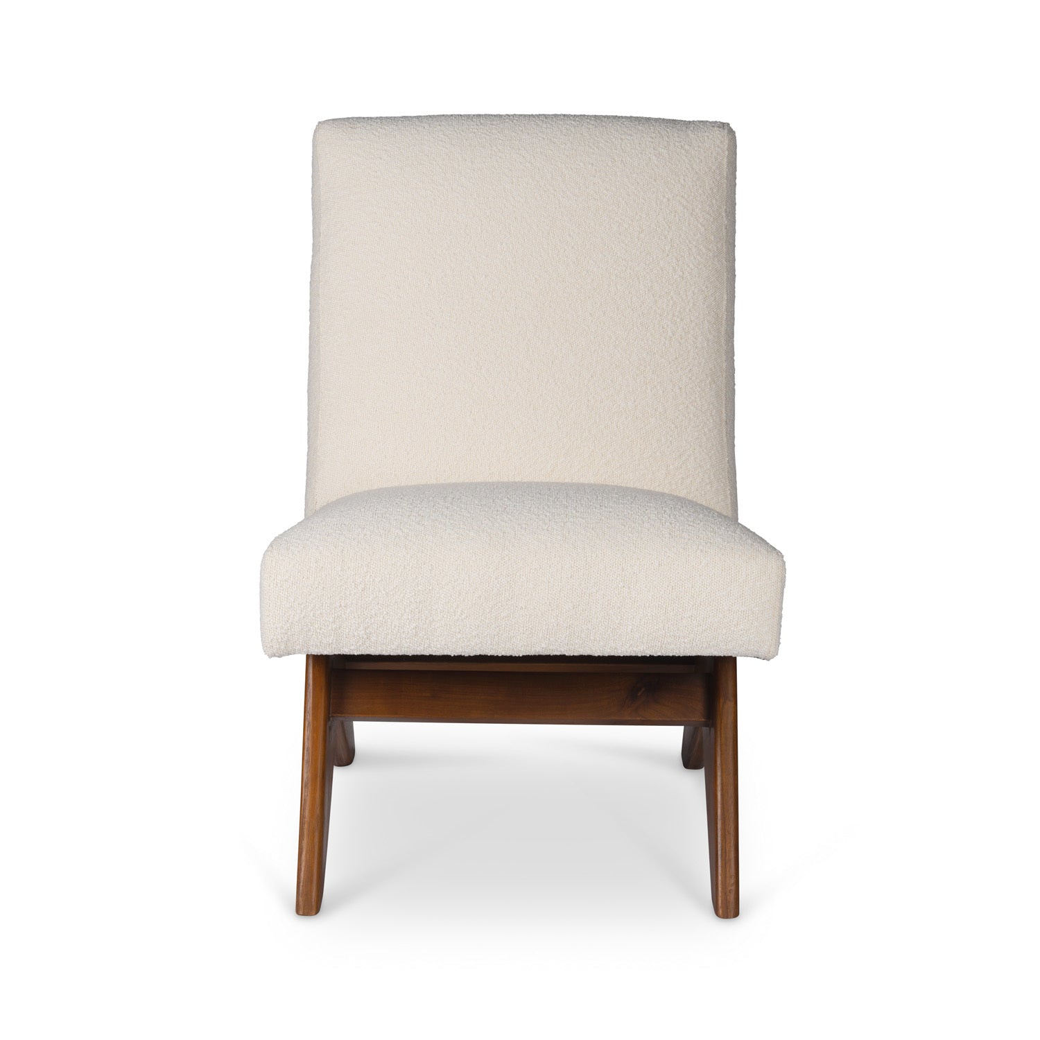 Easy Lounge Armless Sofa Eugene - Boucle creme - Brown frame