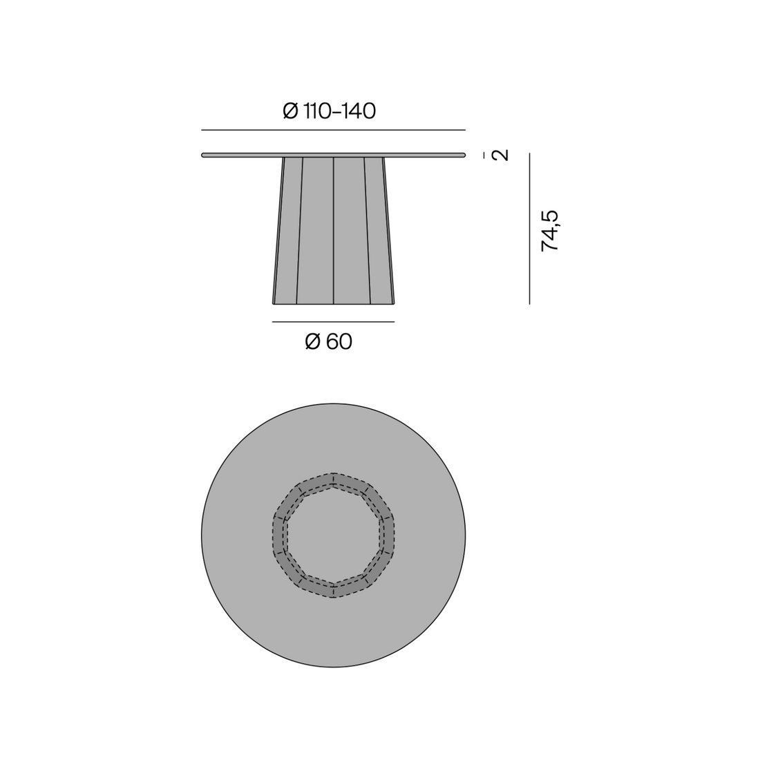 More Moebel Eeva Round Table DImensions