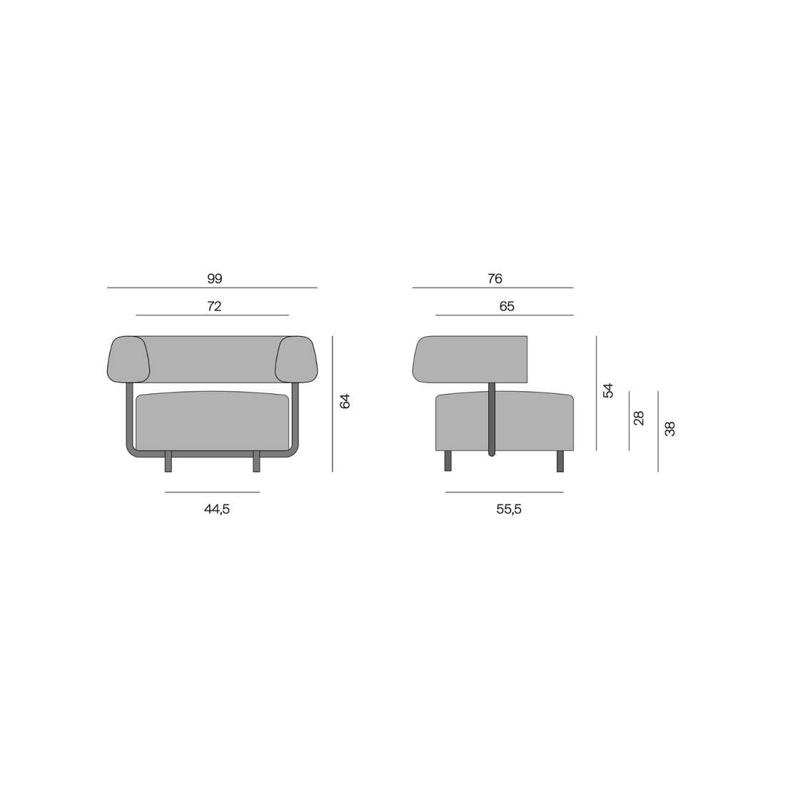 More Moebel Oso Easy Chair Dimensions