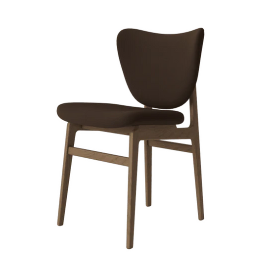 NORR11 Elephant Dining Chair fully upholstered seat and back both sides Fame 61044 Oak Light Smoked