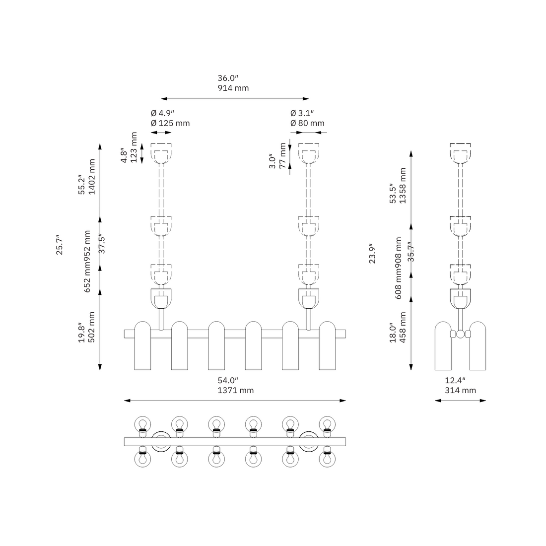 Odyssey Linear MD | Chandelier