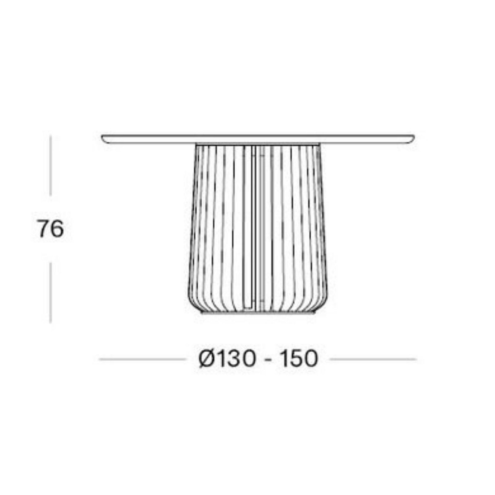 VS Maru Round Dining Table Dimensions