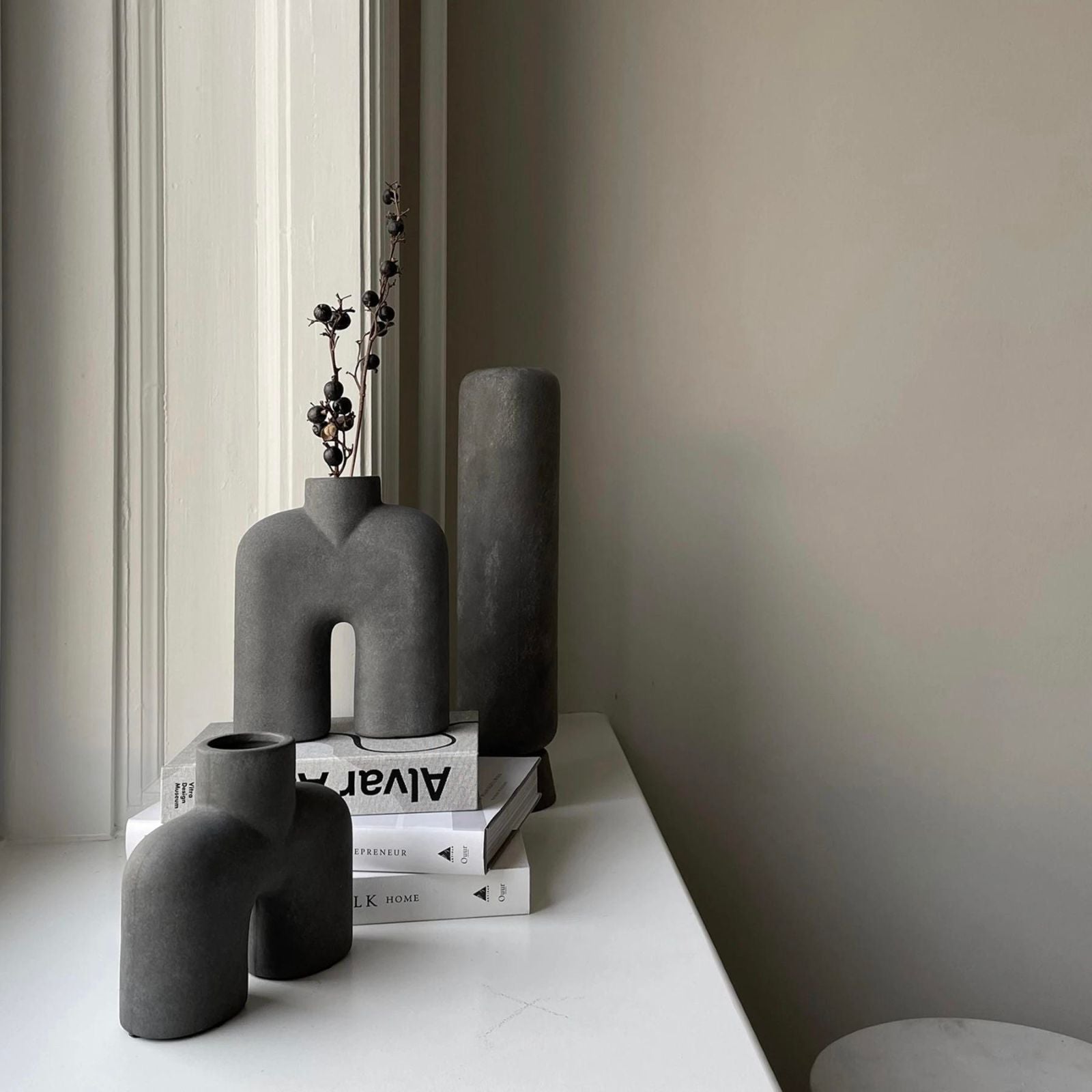 Kabin Vase Tall | Dark grey (Warehouse Sale)