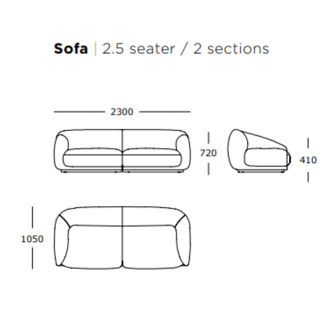 Montholon | 2.5 seaters Sofa